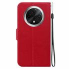 For OPPO A3 Pro 5G Global / India Ultra-thin Voltage Magnetic Buckle Leather Phone Case(Red) - 3