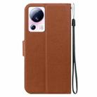 For Xiaomi 13 Lite / Xiaomi Civi 2 Ultra-thin Voltage Magnetic Buckle Leather Phone Case(Brown) - 3