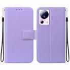 For Xiaomi 13 Lite / Xiaomi Civi 2 Ultra-thin Voltage Magnetic Buckle Leather Phone Case(Purple) - 1