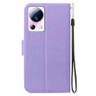 For Xiaomi 13 Lite / Xiaomi Civi 2 Ultra-thin Voltage Magnetic Buckle Leather Phone Case(Purple) - 3