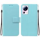 For Xiaomi 13 Lite / Xiaomi Civi 2 Ultra-thin Voltage Magnetic Buckle Leather Phone Case(Green) - 1