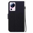 For Xiaomi 13 Lite / Xiaomi Civi 2 Ultra-thin Voltage Magnetic Buckle Leather Phone Case(Black) - 3