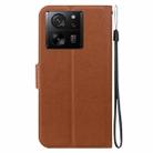 For Xiaomi 13T / 13T Pro / K60 Ultra Ultra-thin Voltage Magnetic Buckle Leather Phone Case(Brown) - 3
