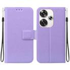 For Xiaomi Poco F6 Ultra-thin Voltage Magnetic Buckle Leather Phone Case(Purple) - 1