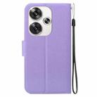 For Xiaomi Poco F6 Ultra-thin Voltage Magnetic Buckle Leather Phone Case(Purple) - 3