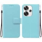 For Xiaomi Poco F6 Ultra-thin Voltage Magnetic Buckle Leather Phone Case(Green) - 1