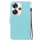 For Xiaomi Poco F6 Ultra-thin Voltage Magnetic Buckle Leather Phone Case(Green) - 3