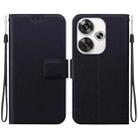 For Xiaomi Poco F6 Ultra-thin Voltage Magnetic Buckle Leather Phone Case(Black) - 1