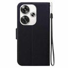 For Xiaomi Poco F6 Ultra-thin Voltage Magnetic Buckle Leather Phone Case(Black) - 3