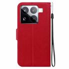 For Xiaomi 15 Pro Ultra-thin Voltage Magnetic Buckle Leather Phone Case(Red) - 3
