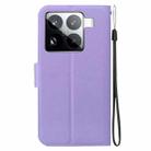 For Xiaomi 15 Pro Ultra-thin Voltage Magnetic Buckle Leather Phone Case(Purple) - 3