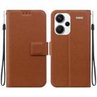 For Redmi Note 13 Pro+ Ultra-thin Voltage Magnetic Buckle Leather Phone Case(Brown) - 1