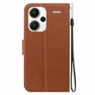 For Redmi Note 13 Pro+ Ultra-thin Voltage Magnetic Buckle Leather Phone Case(Brown) - 3