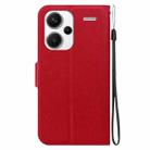 For Redmi Note 13 Pro+ Ultra-thin Voltage Magnetic Buckle Leather Phone Case(Red) - 3