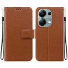 For Redmi Note 13 Pro 4G / Poco M6 Pro 4G Ultra-thin Voltage Magnetic Buckle Leather Phone Case(Brown) - 1