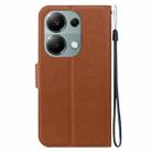 For Redmi Note 13 Pro 4G / Poco M6 Pro 4G Ultra-thin Voltage Magnetic Buckle Leather Phone Case(Brown) - 3