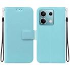 For Redmi Note 13 5G Ultra-thin Voltage Magnetic Buckle Leather Phone Case(Green) - 1