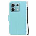 For Redmi Note 13 5G Ultra-thin Voltage Magnetic Buckle Leather Phone Case(Green) - 3