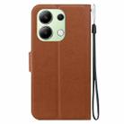 For Redmi Note 13 4G Global Ultra-thin Voltage Magnetic Buckle Leather Phone Case(Brown) - 3