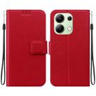 For Redmi Note 13 4G Global Ultra-thin Voltage Magnetic Buckle Leather Phone Case(Red) - 1