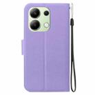 For Redmi Note 13 4G Global Ultra-thin Voltage Magnetic Buckle Leather Phone Case(Purple) - 3