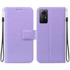 For Redmi Note 12S Ultra-thin Voltage Magnetic Buckle Leather Phone Case(Purple) - 1