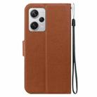 For Redmi Note 12 Pro+ Global Ultra-thin Voltage Magnetic Buckle Leather Phone Case(Brown) - 3