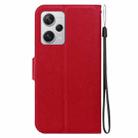 For Redmi Note 12 Pro+ Global Ultra-thin Voltage Magnetic Buckle Leather Phone Case(Red) - 3