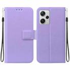 For Redmi Note 12 Pro+ Global Ultra-thin Voltage Magnetic Buckle Leather Phone Case(Purple) - 1