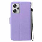 For Redmi Note 12 Pro+ Global Ultra-thin Voltage Magnetic Buckle Leather Phone Case(Purple) - 3