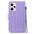 For Redmi Note 12 Pro 5G Global Ultra-thin Voltage Magnetic Buckle Leather Phone Case(Purple) - 3