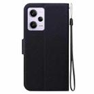 For Redmi Note 12 Pro 5G Global Ultra-thin Voltage Magnetic Buckle Leather Phone Case(Black) - 3