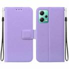 For Redmi Note 12 5G Global / Poco X5 Ultra-thin Voltage Magnetic Buckle Leather Phone Case(Purple) - 1