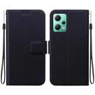 For Redmi Note 12 5G Global / Poco X5 Ultra-thin Voltage Magnetic Buckle Leather Phone Case(Black) - 1