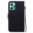 For Redmi Note 12 5G Global / Poco X5 Ultra-thin Voltage Magnetic Buckle Leather Phone Case(Black) - 3