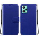 For Redmi Note 12 5G Global / Poco X5 Ultra-thin Voltage Magnetic Buckle Leather Phone Case(Blue) - 1