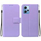 For Redmi Note 12 4G Global Ultra-thin Voltage Magnetic Buckle Leather Phone Case(Purple) - 1