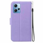 For Redmi Note 12 4G Global Ultra-thin Voltage Magnetic Buckle Leather Phone Case(Purple) - 3