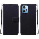 For Redmi Note 12 4G Global Ultra-thin Voltage Magnetic Buckle Leather Phone Case(Black) - 1