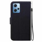 For Redmi Note 12 4G Global Ultra-thin Voltage Magnetic Buckle Leather Phone Case(Black) - 3