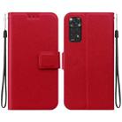 For Redmi Note 11 4G / Note 11S Ultra-thin Voltage Magnetic Buckle Leather Phone Case(Red) - 1
