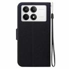 For Redmi K70 / K70 Pro / Poco F6 Pro Ultra-thin Voltage Magnetic Buckle Leather Phone Case(Black) - 3