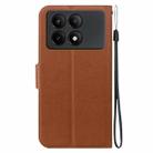 For Redmi K70E / Poco X6 Pro Ultra-thin Voltage Magnetic Buckle Leather Phone Case(Brown) - 3