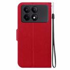 For Redmi K70E / Poco X6 Pro Ultra-thin Voltage Magnetic Buckle Leather Phone Case(Red) - 3