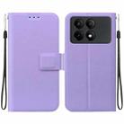 For Redmi K70E / Poco X6 Pro Ultra-thin Voltage Magnetic Buckle Leather Phone Case(Purple) - 1