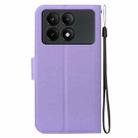 For Redmi K70E / Poco X6 Pro Ultra-thin Voltage Magnetic Buckle Leather Phone Case(Purple) - 3