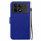 For Redmi K70E / Poco X6 Pro Ultra-thin Voltage Magnetic Buckle Leather Phone Case(Blue) - 3