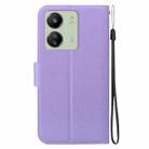 For Redmi 13C 4G / 5G / Redmi 13R Ultra-thin Voltage Magnetic Buckle Leather Phone Case(Purple) - 3