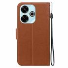 For Redmi 13 4G / Poco M6 4G Ultra-thin Voltage Magnetic Buckle Leather Phone Case(Brown) - 3