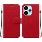 For Redmi 13 4G / Poco M6 4G Ultra-thin Voltage Magnetic Buckle Leather Phone Case(Red) - 1